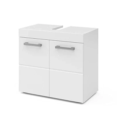 Afbeelding van Vicco Wastafelonderkast Luna, Wit/Wit, 60 x 56 cm