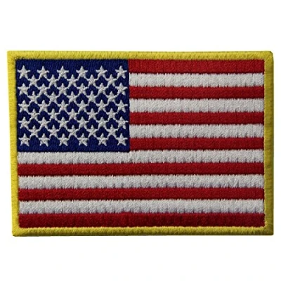 Afbeelding van Geborduurde patch met Amerikaanse vlag om op te naaien of strijken