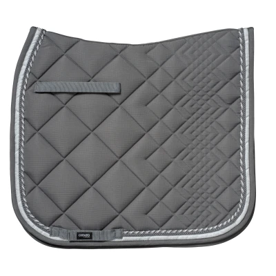 Image de Catago Tapis de Selle Diamond Dressage Gris/Blanc Full
