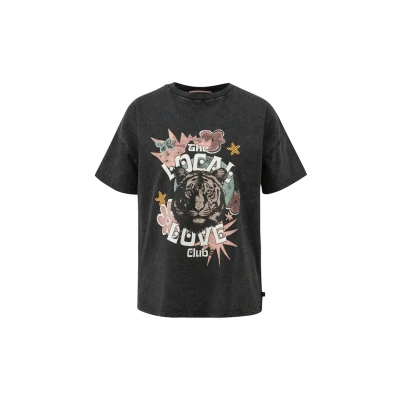 Afbeelding van QS by S. Oliver print shirt grey D maat M