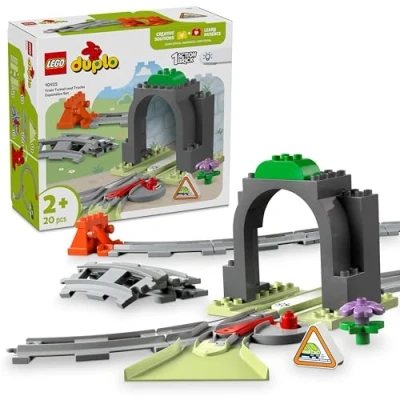 Image de LEGO® DUPLO® Town 10425 Set d&#039;extension : Les rails et le tunnel du train