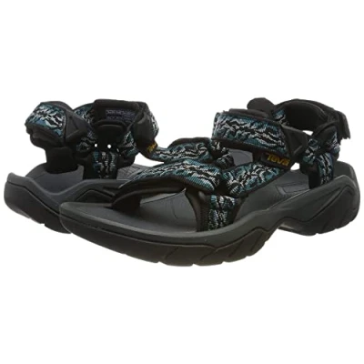Image de Teva Terra Fi 5 Sandales universelles à bout ouvert pour femme, Bleu pomme Deep Lake Mdlk, 38 EU