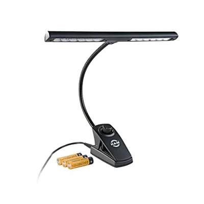 Image de Pupitres K&amp;M 12295 LAMPE POUR PUPITRE NOIR CABLE 3M 2X6 LEDS