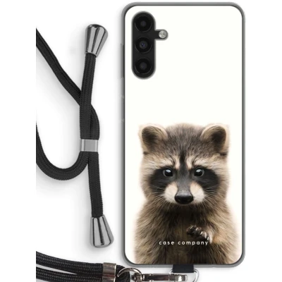 Afbeelding van Case Company® hoesje met Koord geschikt voor Samsung Galaxy A04s Rocco Telefoonhoesje Zwart Bescherming aan alle Kanten en Over de Schermrand