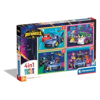 Afbeelding van Clementoni 4in1 Puzzel DC Batwheels 12 24 Stukjes