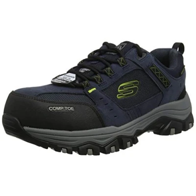 Image de Skechers Baskets Greetah pour homme, Cuir daim bleu marine W Textile, 39.5 EU