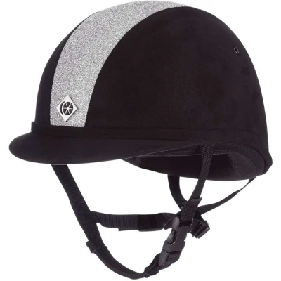 Afbeelding van Charles Owen Cap YR8 Sparkly Centre Black/Silver 56cm