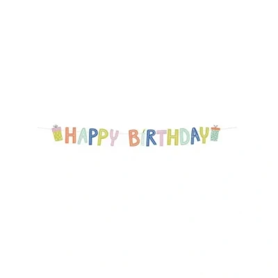 Afbeelding van Folat Letterslinger Happy Birthday Eco Party 1,5 meter