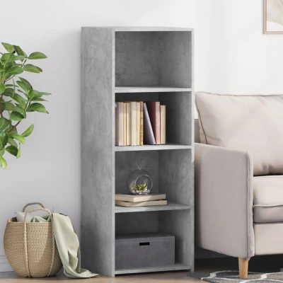Afbeelding van Hoge kast 45x41x124 cm bewerkt hout betongrijs