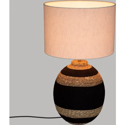 Afbeelding van Atmosphera Tafellamp Jorik D35x58cm Wit/Beige/Zwart E27