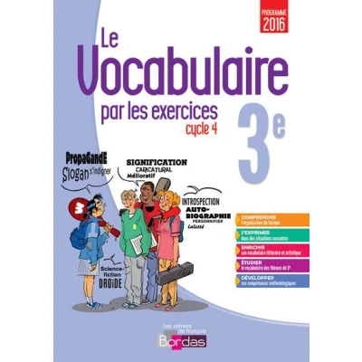 Image de Le vocabulaire par les exercices 3e 2017 Cahier d&#039;exercices