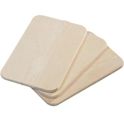 Afbeelding van Kesper Brood en Ontbijtplankjes set 3x stuks berkenhout 23 x 15 1 cm naturel kleur extra hoge kwaliteit