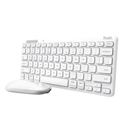 Afbeelding van Trust Lyra toetsenbord Inclusief muis RF draadloos + Bluetooth QWERTY Italiaans Wit