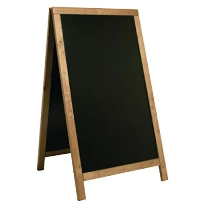 Afbeelding van Securit Duplo teakhouten stoepbord 120x68cm