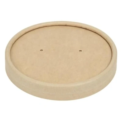 Afbeelding van Colpac deksels voor magnetronbestendige kraft soepkommen recyclebaar 225ml en 350ml (500 stuks)