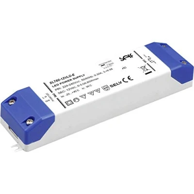 Afbeelding van Self Electronics SLT60 12VLG E LED driver Constante spanning 60 W 0 5 A 12.0 V/DC Geschikt voor meubels, Niet dimbaar, Overbelastingsbescherming,