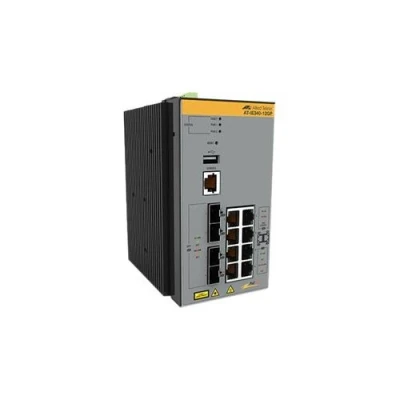 Afbeelding van Allied Telesis AT IE340 12GP 80 Managed L3 Gigabit Ethernet (10/100/1000) Power over (PoE) (12 Havens), Netwerkschakelaar, Grijs