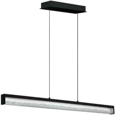 Afbeelding van EGLO Cardito 1 Hanglamp LED 100 cm Zwart Kristallen Dimbaar Glas