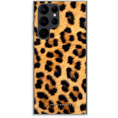 Afbeelding van Case Company® hoesje geschikt voor Samsung Galaxy S22 Ultra Luipaard Soft Cover Telefoonhoesje Bescherming aan alle Kanten en Schermrand