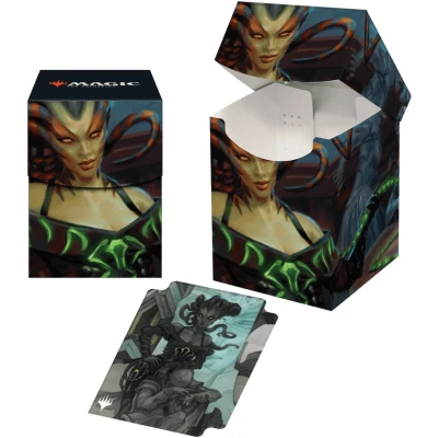 Afbeelding van Ultra Pro Outlaws of Thunder Junction 100+ Deck Box® Ft. Vraska for Magic: The Gathering, TCG verzamelspel accessoire beschermende kaarthouder