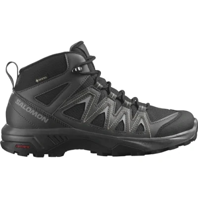 Afbeelding van Salomon X Braze MID GTX Outdoorschoenen, Dames, Maat: 38 2/3, Black/magnet/hazelnut Imitatieleer/ textiel