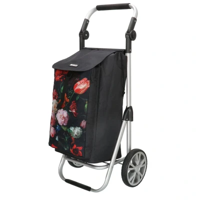 Afbeelding van Beagles Alberic Boodschappen trolley Bloem zwart