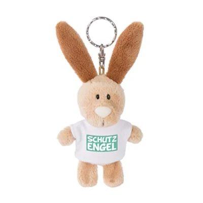 Afbeelding van NICI 44725 sleutelhanger konijn met beschermengel T shirt 10 cm