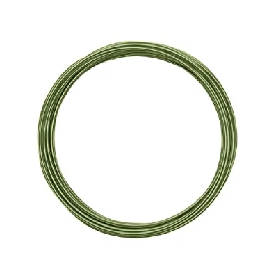 Image de Vaessen Creative Fil Aluminium Vert Pomme 5 m x 1,5 mm Souple Apple Green pour Loisirs Créatifs, Perlage et Bijoux