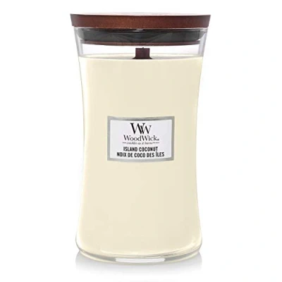 Afbeelding van WoodWick Geurkaars Large Island Coconut 18 cm / ø 10