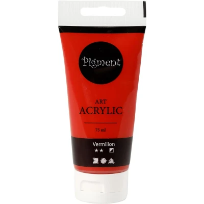 Afbeelding van Acrylverf Vermilion Semi dekkend Pigment Art 75 ml