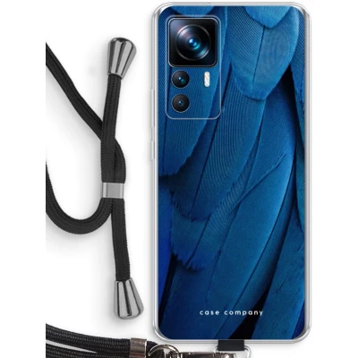 Afbeelding van Case Company® hoesje met Koord geschikt voor Xiaomi 12T Pro Pauw Telefoonhoesje Zwart Bescherming aan alle Kanten en Over de Schermrand