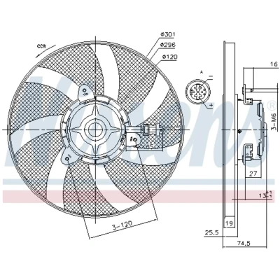 Afbeelding van Nissens Ventilatorwiel motorkoeling 85800