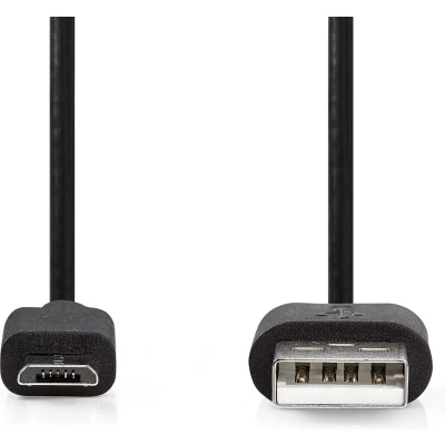 Afbeelding van USB Kabel 2.0 A Male Micro B 11 W 480 Mbps Vernikkeld 2.00 m Rond