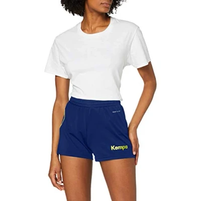 Afbeelding van Kempa Curve Short Dames Diep Blauw Fluo Geel Maat XXL