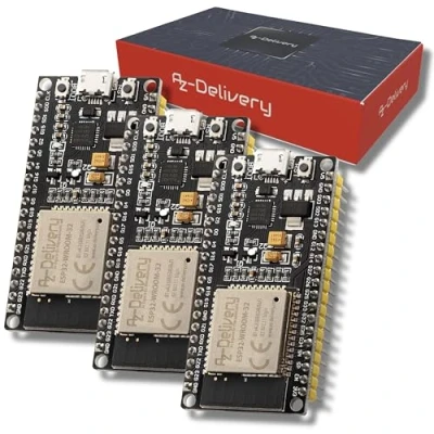 Afbeelding van AZDelivery 3 x ESP32 NodeMCU Module WLAN WiFi Development Board met CP2102 (opvolger van ESP8266) compatibel Arduino Inclusief E Book!