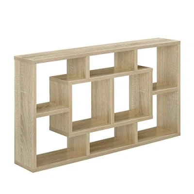 Afbeelding van Wandrek 8 vakken muurkast 85x16x47,5 cm sonoma eiken