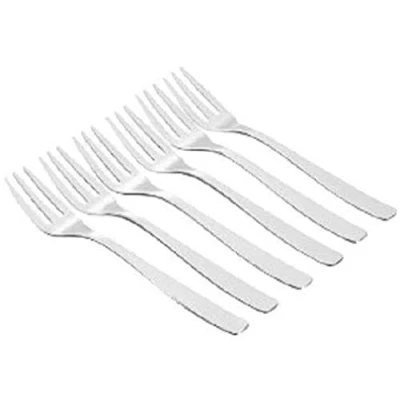 Image de A DI ALESSI AJM22/17 KNIFEFORKSPOON FOURCHETTE À POISSON EN ACIER INOXYDABLE 18/10 BRILLANT SET DE 6 PIÈCES