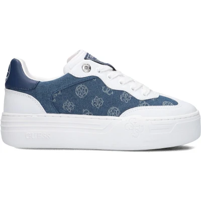 Afbeelding van Guess Sneakers laag, Dames, Maat: 35, Blue Imitatieleer/ textiel