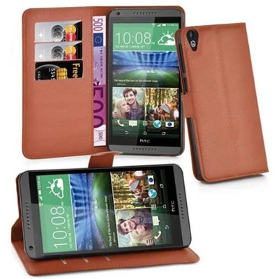 Afbeelding van Cadorabo Hoesje geschikt voor HTC Desire 820 in CHOCOLADE BRUIN Beschermhoes met magnetische sluiting, standfunctie en kaartvakje Book Case Cover Etui