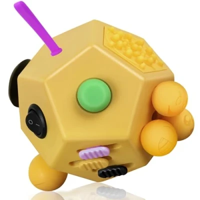 Afbeelding van Fidget Cube Toys Anti Stress Geel 12 zijden Tdah Toy Antsy Labs Antistress voor Volwassenen, Kinderen Kantoor, Klaslokaal, Thuis by Y VCOSTORE