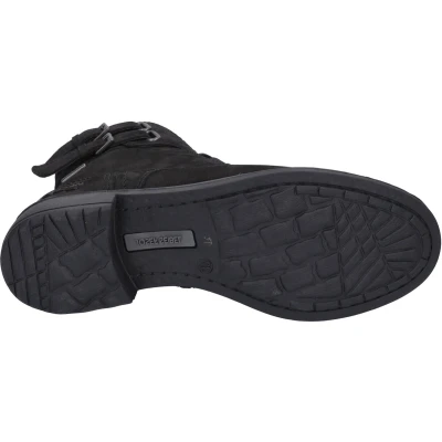 Afbeelding van Josef Seibel Selena Veterboots, Dames, Maat: 40, Schwarz Nubukleer