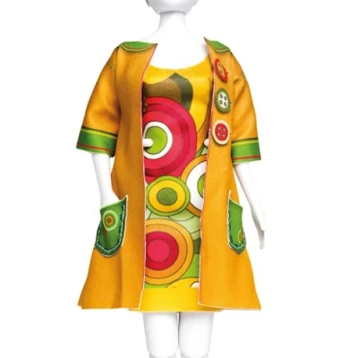 Afbeelding van Making Couture Outfit kit Betty Funky Dress YourDoll PN 0164634