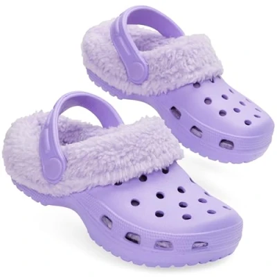 Afbeelding van CityComfort Winterklompen met sherpa voering voor meisjes, cadeaus kinderen, Paars.