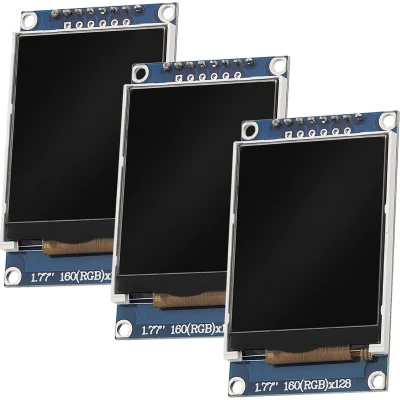 Afbeelding van AZDelivery 3 x SPI TFT Display met 1,77 inch ST7735 en 128x160 Pixels compatibel Arduino Inclusief E Book!