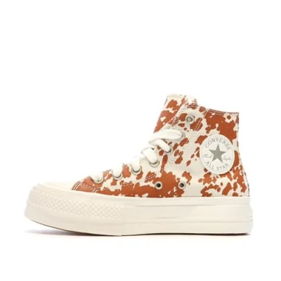 Afbeelding van Converse Chuck Taylor ALL STAR LIFT Sneakers hoog, Dames, Maat: 41.5, Egret/brown/gold Textiel