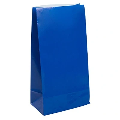 Afbeelding van Feestzak blauw papier 12 stuks