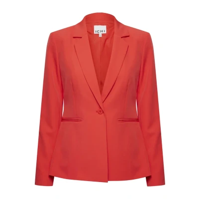 Afbeelding van ICHI Ixlexi BL Blazer, Dames, Maat: 38, Poppy red