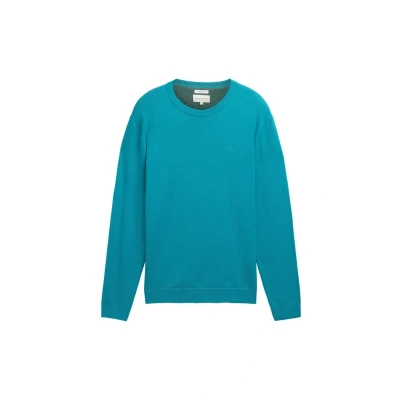 Afbeelding van TOM Tailor Trui, Heren, Maat: XXL, Turquoise blue melange