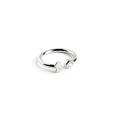 Afbeelding van Singularu Personalizado Letter Ring, Dames, Maat: One Size, Letra s plata