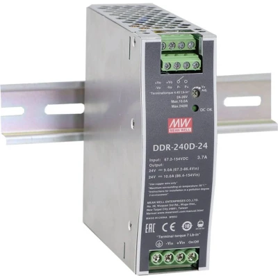 Afbeelding van Mean Well DDR 240B 48 DIN rail DC/DC converter V/DC 5 A 240 W Aantal uitgangen: 1 x Inhoud: stuk(s)